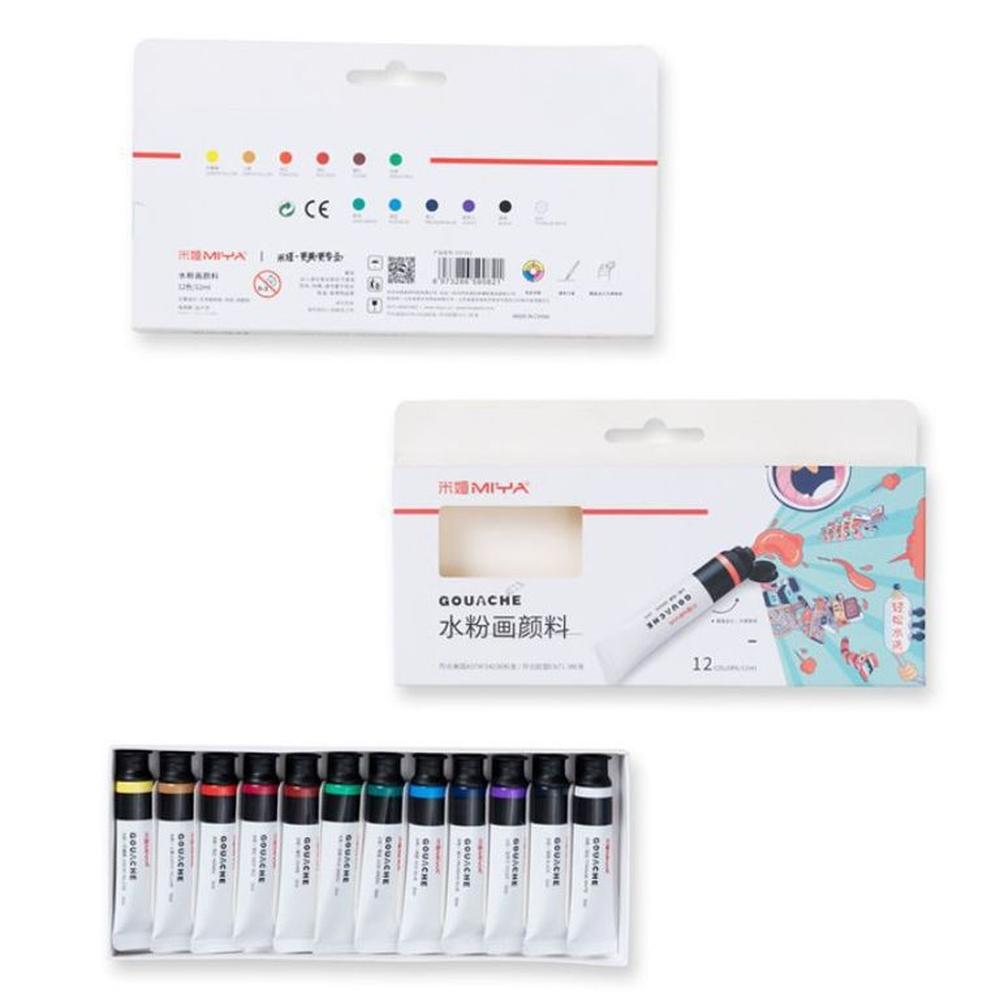 Miya Gouache en tubo - Set 12 colores/12ml
