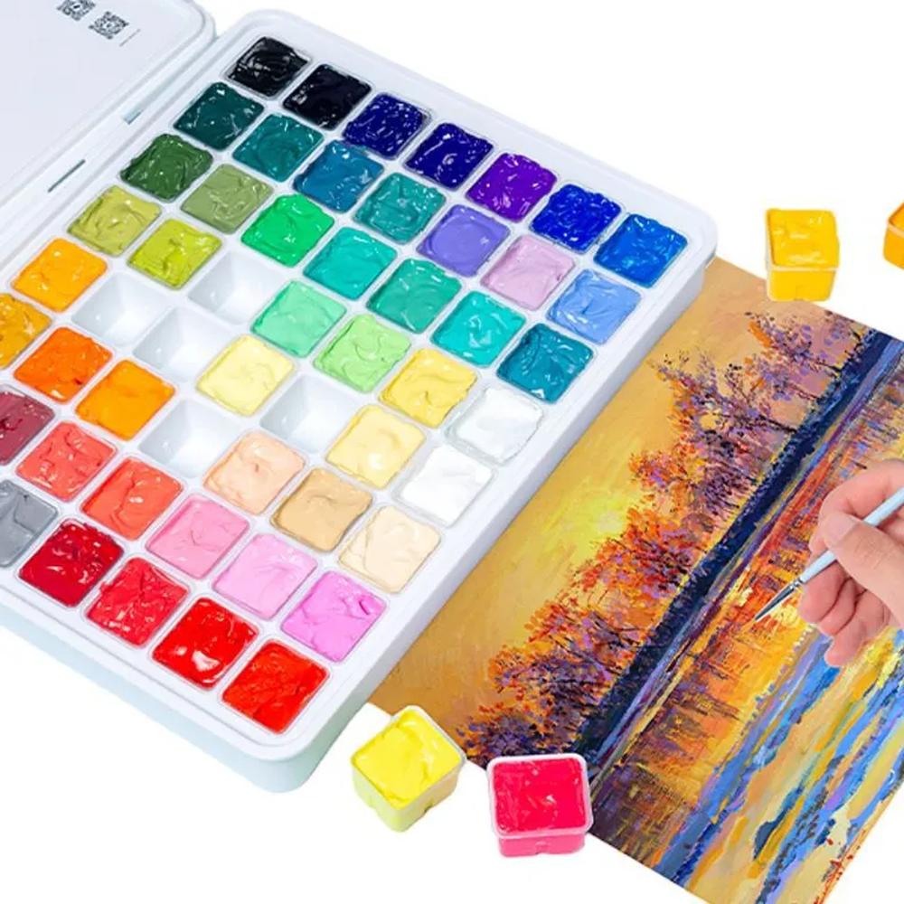 Himi Miya Gouache - Set 56 colores/30ml Jelly Cup - BLANCO
