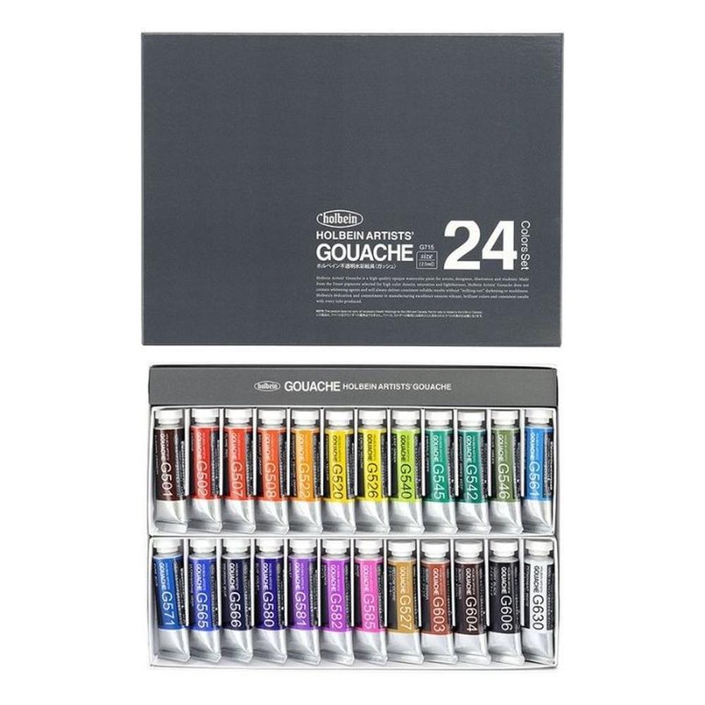 HOLBEIN Tempera Gouache set 15 ml 24 colores