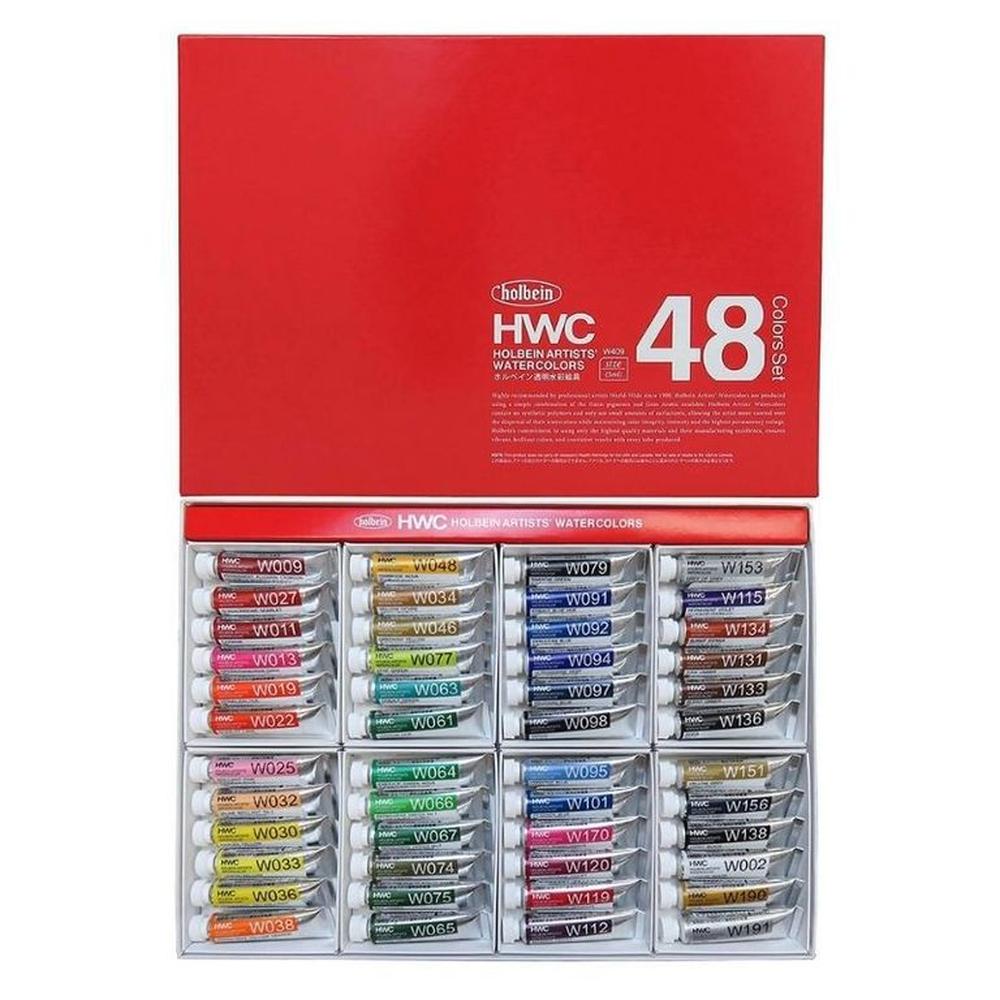 HOLBEIN Acuarelas Set 5ml 48 colores