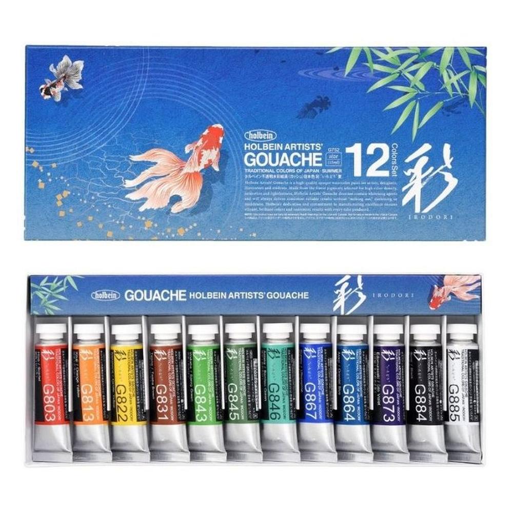 HOLBEIN Tempera Gouache set 15 ml 12 colores / Verano