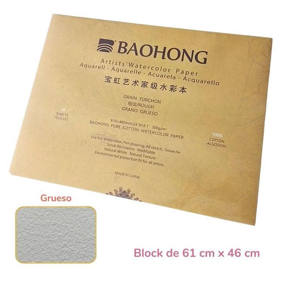 Baohong Papel de acuarela - ARTIST - Grano Grueso - 61 cm x 46 cm