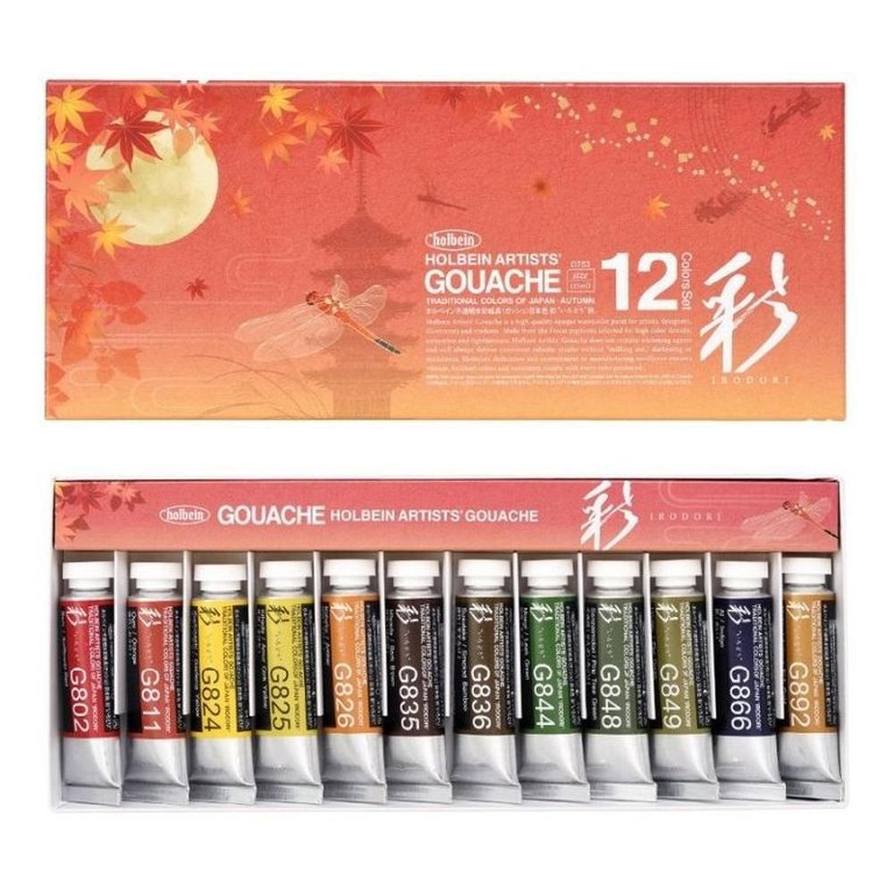 HOLBEIN Tempera Gouache set 15 ml 12 colores / Otoño