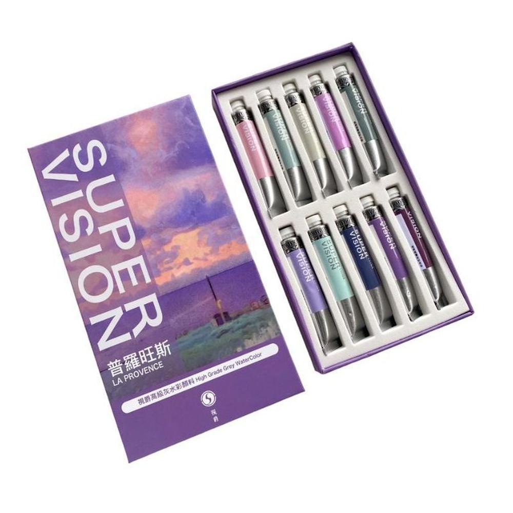 SUPERVISION HIGH GRADE GREY WATERCOLOR Acuarelas en tubo 8ml - Set LA PROVENCE x10