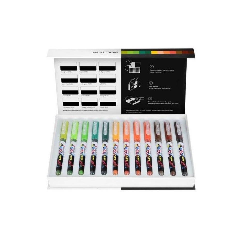 Karin markers Pigment Decobrush - Nature Colors - 12 colores