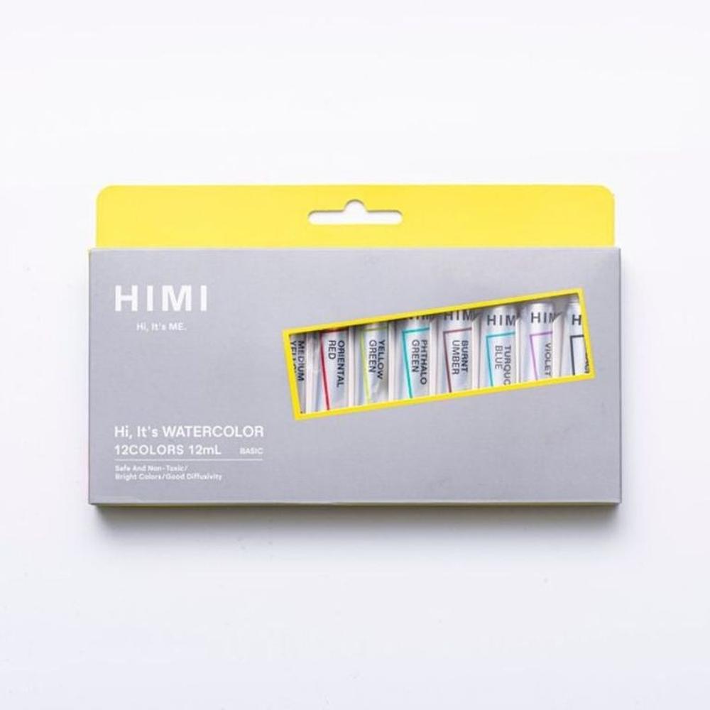 Miya Himi Acuarela en tubo Nueva Presentación 12 colores12ml