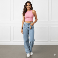 Pantalón baggy Jean Confort - Celeste C. 34