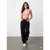 Pantalón baggy Jean Confort - negro 32