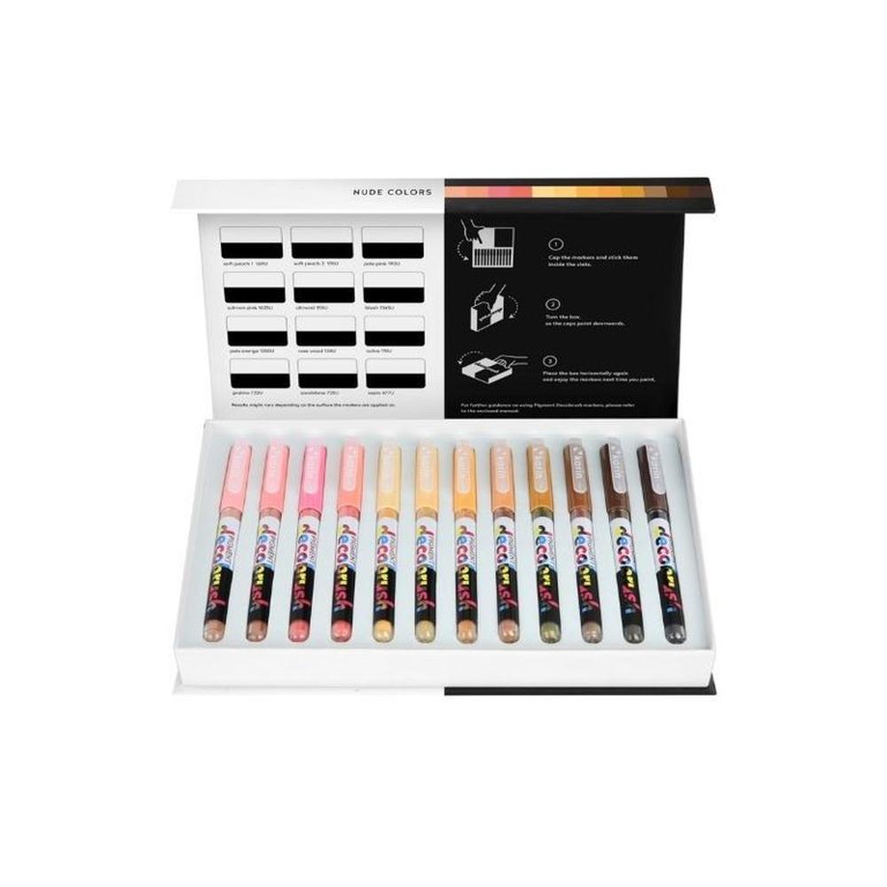 Karin markers Pigment Decobrush - Nude Colors - 12 colors