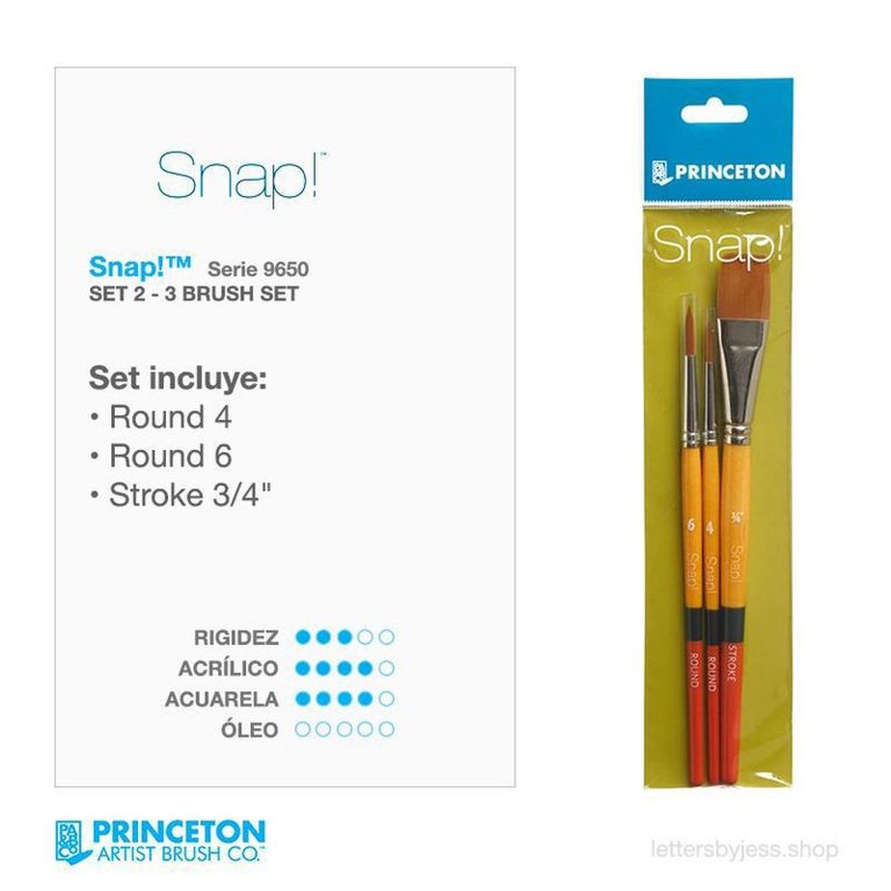 Princeton - SET 2 SNAP GOLD - 3 PIEZAS