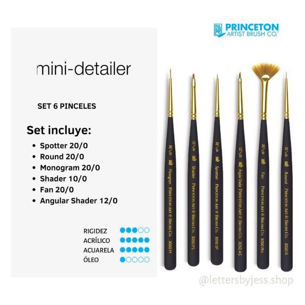Pincel Princeton MINI DETAILER 6 PIECE SET
