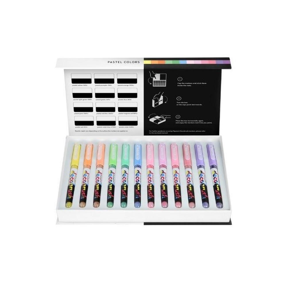 Karin markers Pigment Decobrush - Pastel Colors - 12 colors