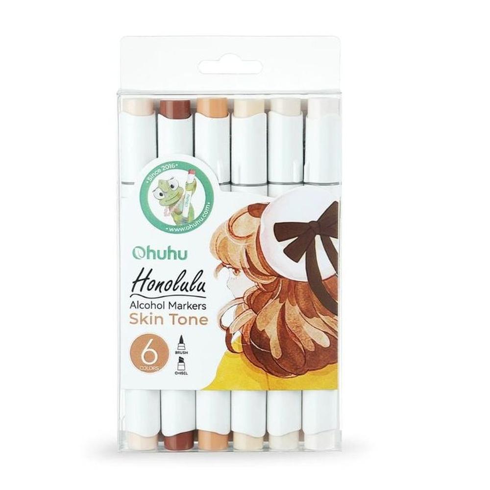 Ohuhu Honolulu Setx6 marcadores de alcohol colores piel
