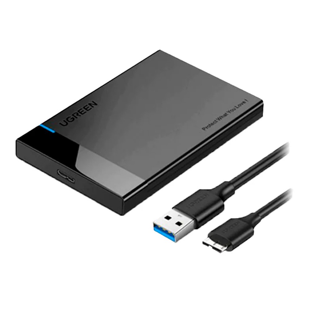 Case Disco Duro Externo Sata 2.5"" Usb 3.0 UGREEN HDD SDD 5 Gbps Cable Ext