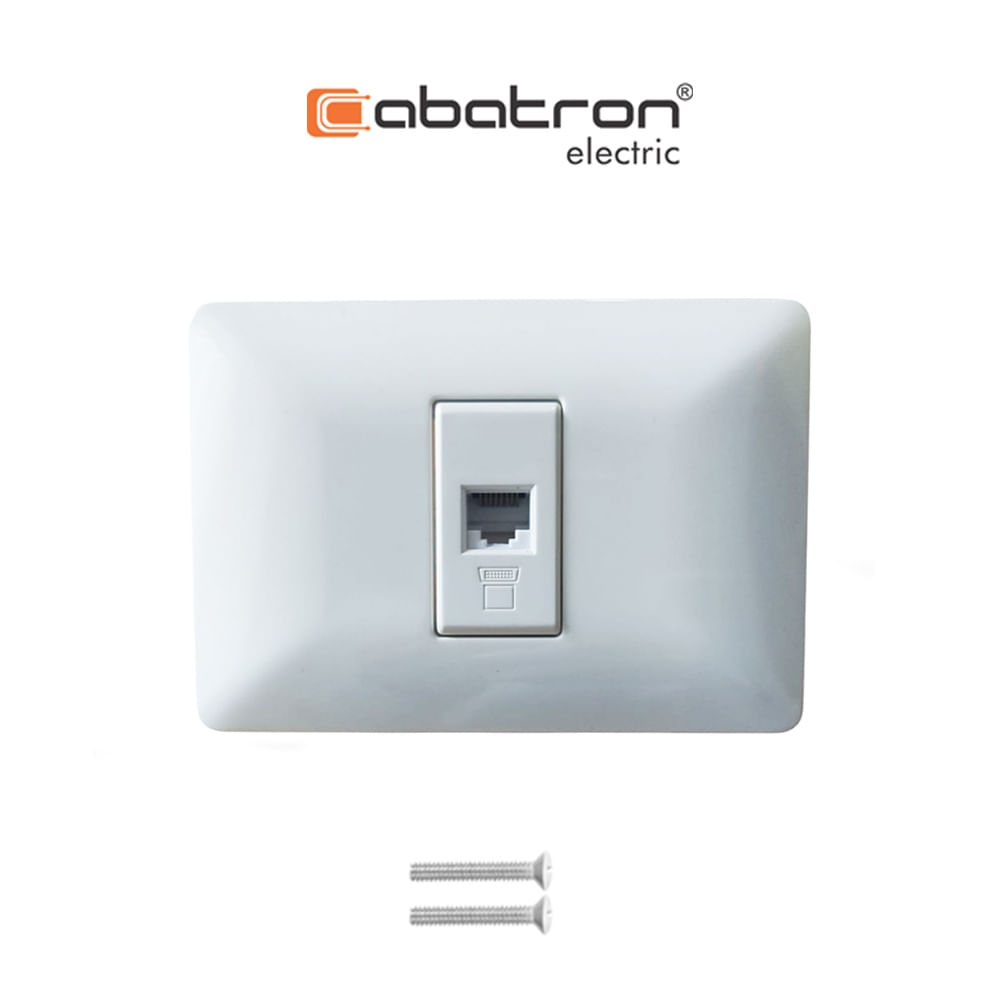 Placa Ethernet Rj45 Cat6 Faceplate Hembra Empalme Abatron