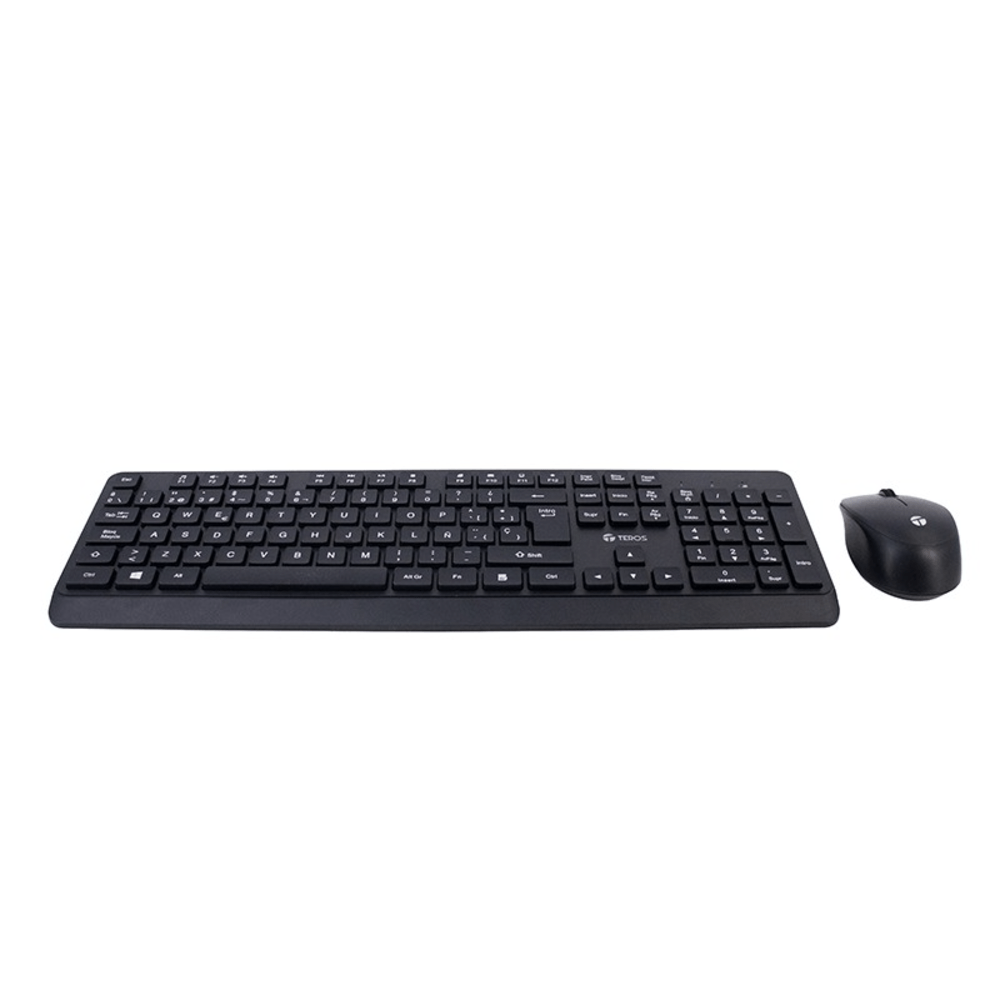 Kit inalámbrico teclado + mouse TEROS TE-5011CS, 2.4GHz, 1000DPI, español, negro