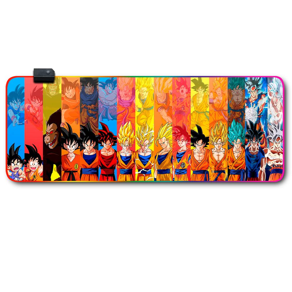 Mousepad Gamer Luces Led RGB dragonball 2- 80x30 Antieslizante