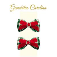 Ganchitos modelo Carolina color rojo - Creaciones Karito