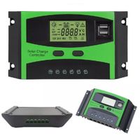 Regulador Controlador de Carga Solar 20A 12v/24v 2 Usb Lcd