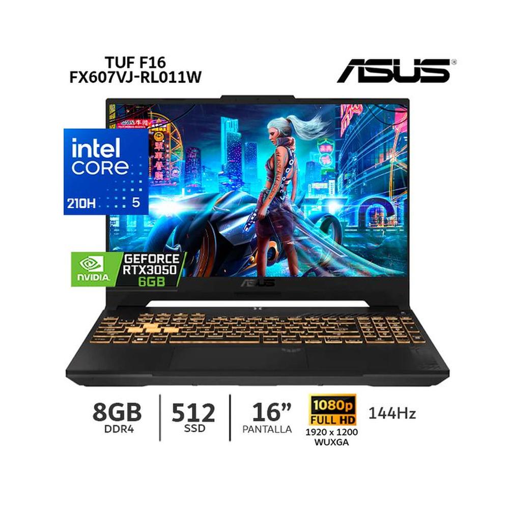 Laptop Asus TUF Gaming F16 FX607VJ-RL011W RTX3050 Intel Core i5 210H 8Gb Ram 512Gb SSD 16 FHD