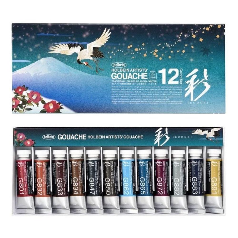 HOLBEIN Tempera Gouache set 15 ml 12 colores / Invierno