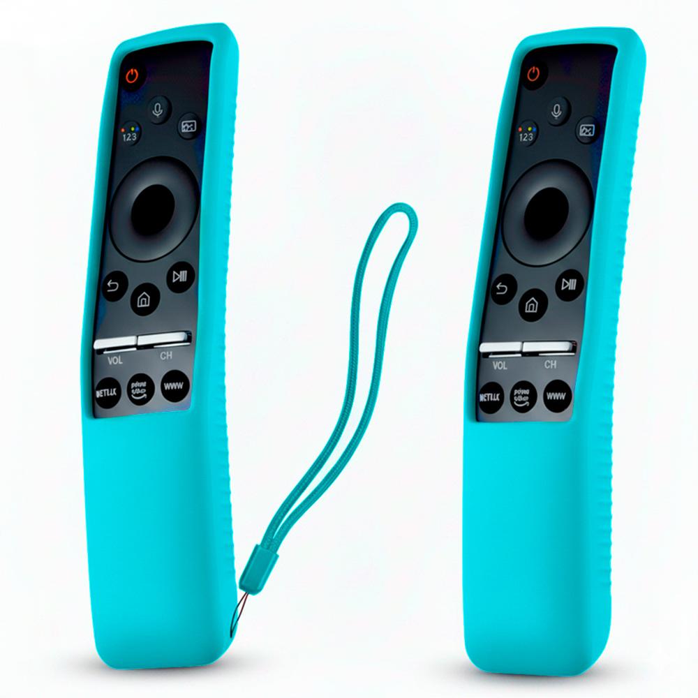 Control Para TV Samsung Comando Por Voz Smart + Funda Turquesa