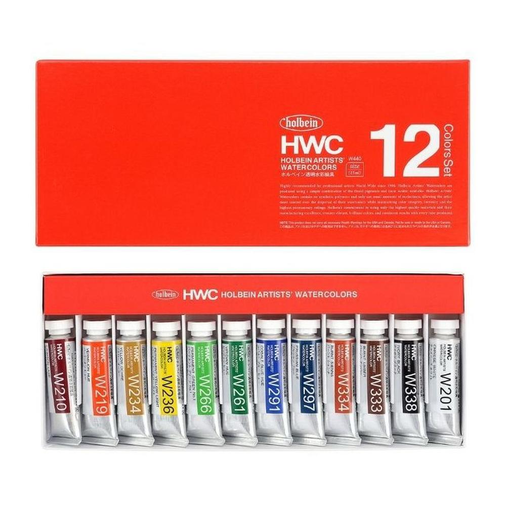 HOLBEIN Acuarelas Set 15ml 12 colores