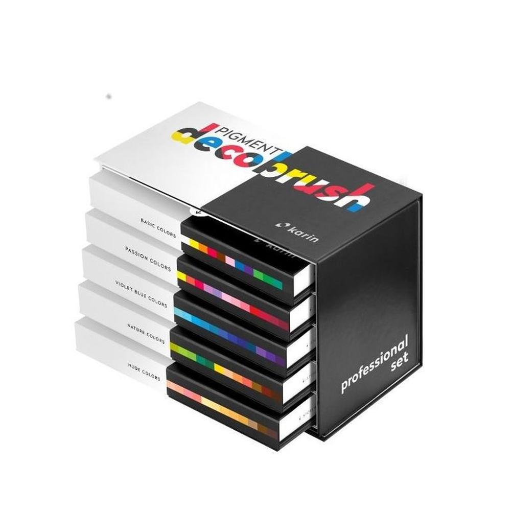 Karin markers Pigment Decobrush - Set Profesional 60 colores