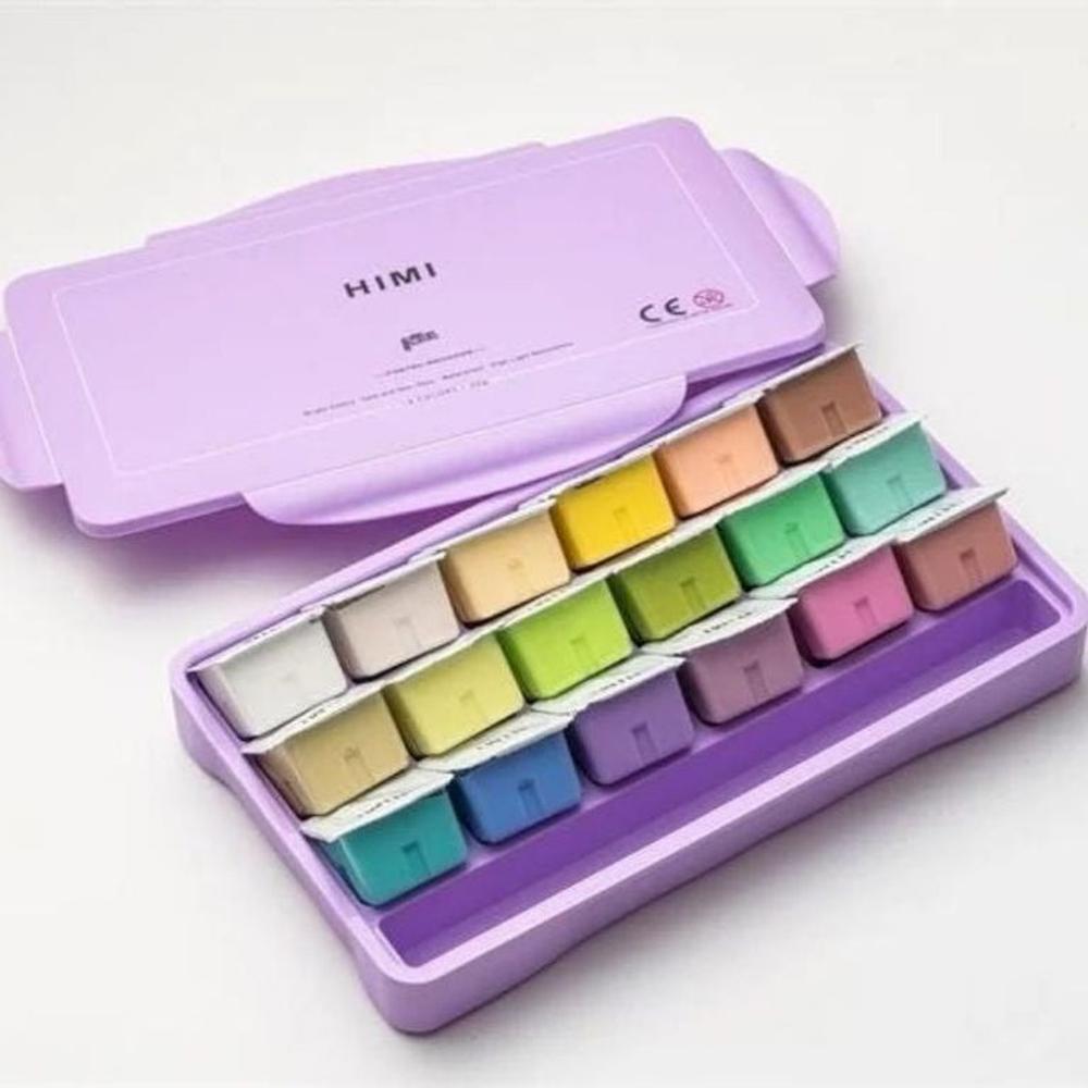 Miya Himi Gouache JellyCup 18 colores pasteles 30ml