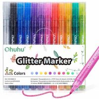 Ohuhu Glitter Metallic Marker Pens. Set de 12 colores