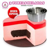 Set de 3 Moldes de Torta Helada Número 14-20 y 26 para Repostería