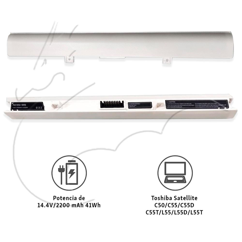 Batería Para Laptop Toshiba Pa5185 - Pa5195 C50 C55 C55d Batería Blanco