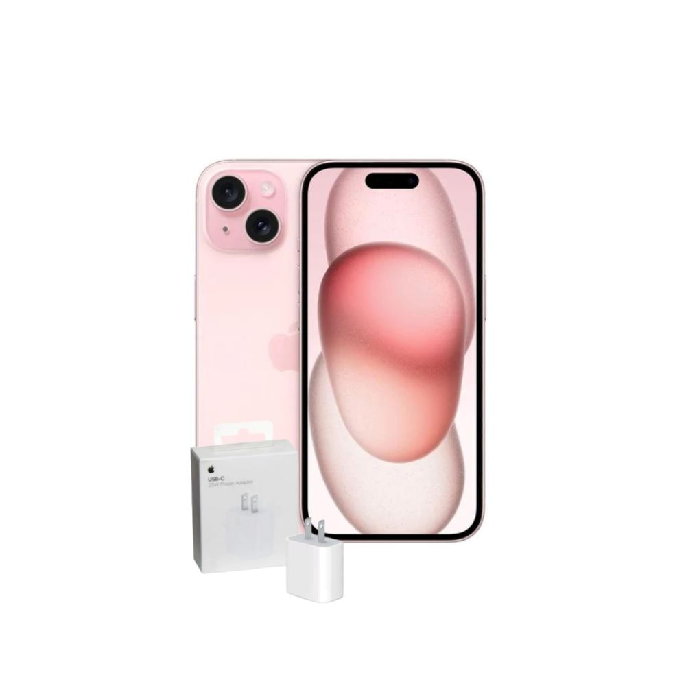 Celular Iphone 15 128GB Color Rosado + Cargador De Regalo