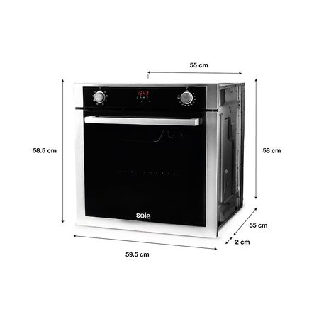 Ripley - HORNO EMPOTRABLE ELÉCTRICO SOLE 73L SOLHO012