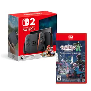 Nintendo Switch 2 Negro Mario Kart World Pokémon Leyendas: Z-A