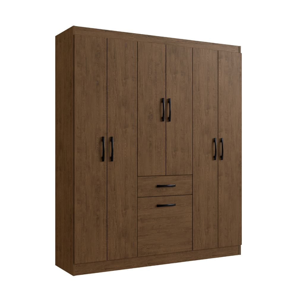 Ropero Florencia 7 Puertas 1 Cajón Castaño Doripel