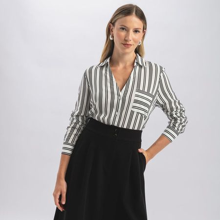 Blusa Mujer Rayada Manga Larga Malabar COMBO3 M