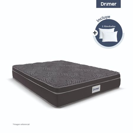 Colchón Ventus 2 Plazas + Almohada +Protector