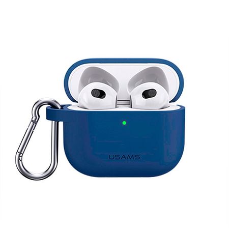Case Airpods 3 Con Llavero Azul