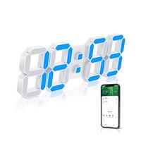 Reloj Despertador Alarma con Sensor de Temperatura 3D Minimalista Blanco