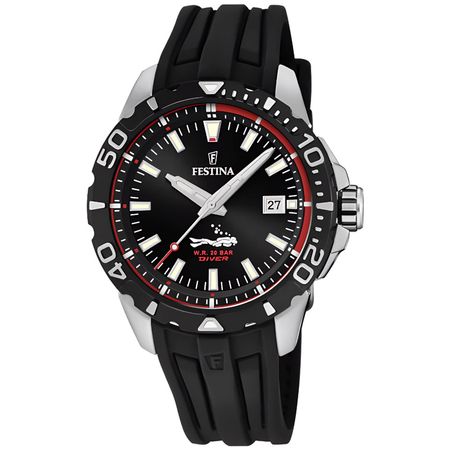 Reloj Festina The Originals F20462-2 Fecha Correa de Silicona y Dial Negro