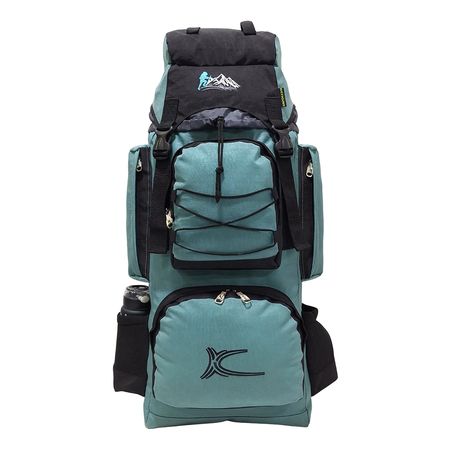 Mochila Campera Kengar Modelo N.4 Verde Jade - Negro