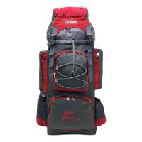 Mochila Campera Kengar Modelo N.4 Plomo - Rojo