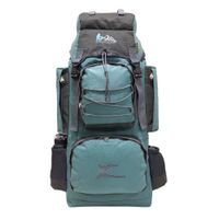 Mochila Campera Kengar Modelo N.4 Verde Jade - Plomo