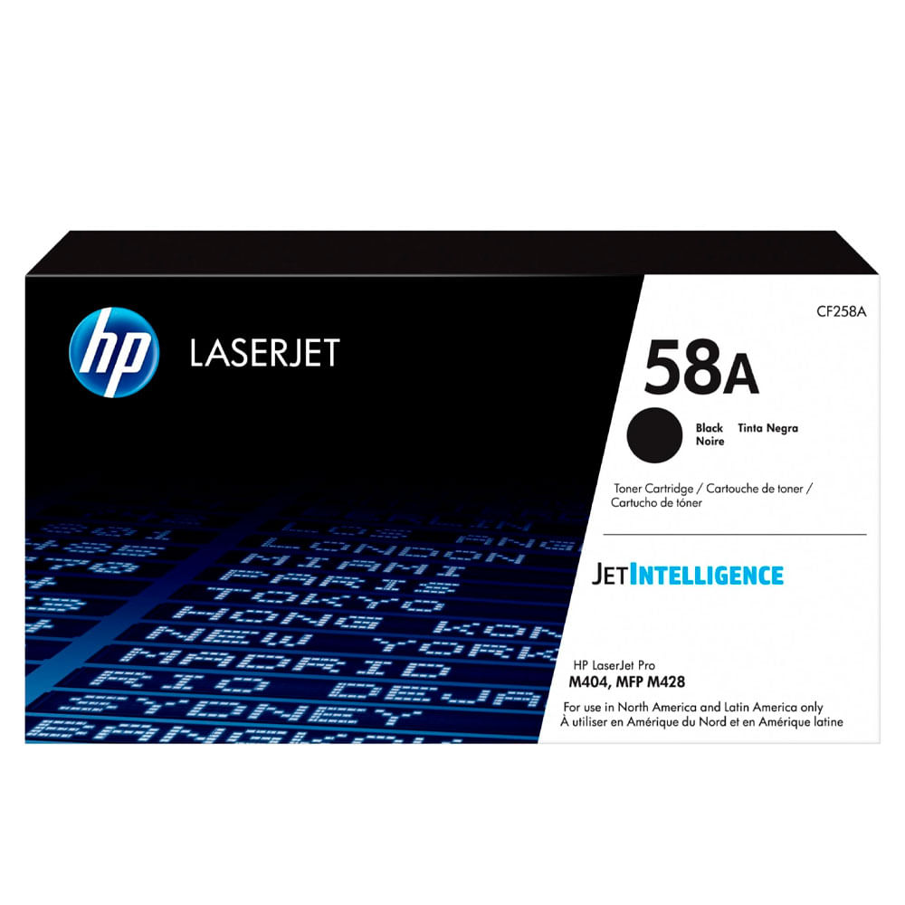 Tóner HP CF258A 58A Negro Original Compatible con impresoras HP LaserJet Pro M404 MFP M428