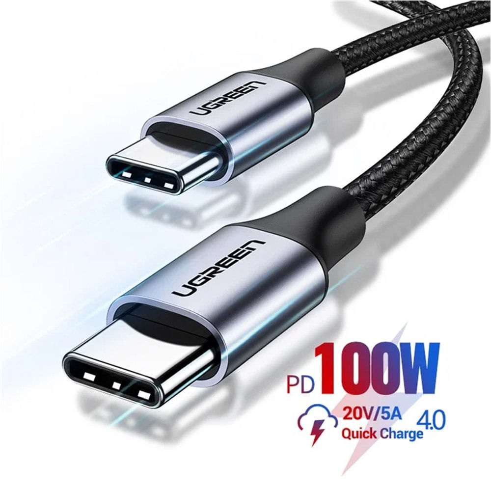 Cable USB C 3.2 Tipo C a Tipo C 1.5 Mts Gen1 480Gbps 4K UGREEN 100W