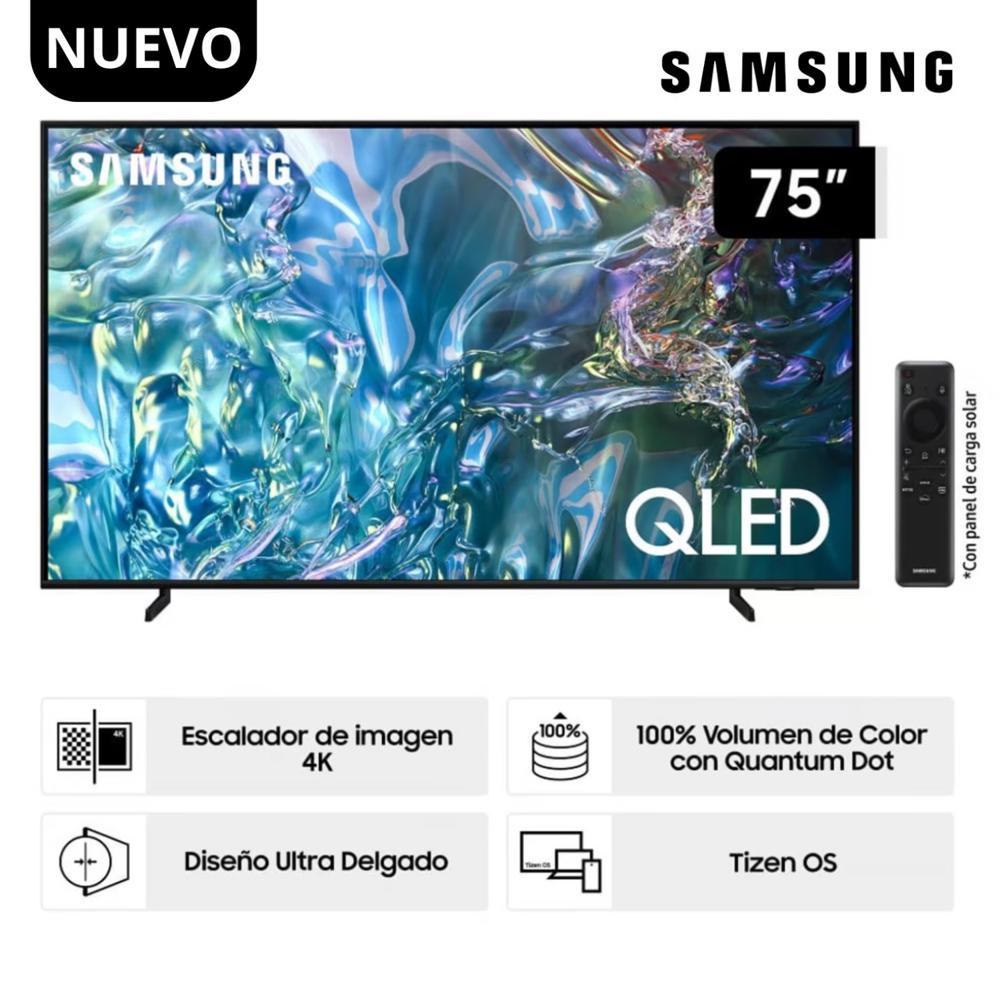 TELEVISOR SAMSUNG 75 QLED SMART TV TIZEN OS 4K CRYSTAL UHD QN75Q60DAGXPE