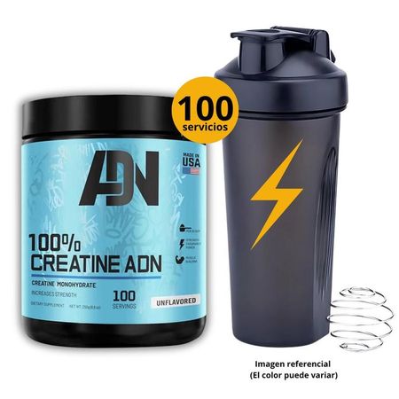 CREATINA ADN DE 250gr CON SHAKER - CREATINA MONOHIDRATADA