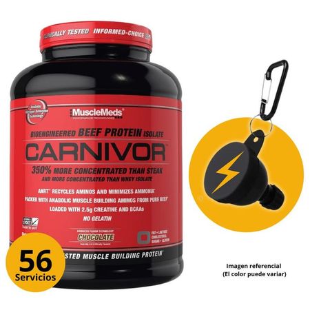 CARNIVOR 4LB CHOCOLATE + PORTASUPLES PROTEÍNA ISOLATADA HIDROLIZADA