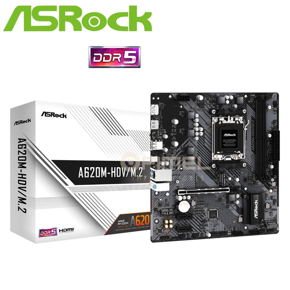 Motherboard ASROCK A620M-HDV/M.2, Chipset AMD A620, Socket AMD AM5, mATX